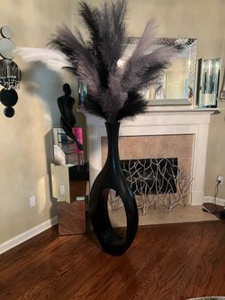 Black Oren Ellis floor vase