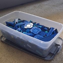 5 Lbs Sorted Blue LEGO Lot