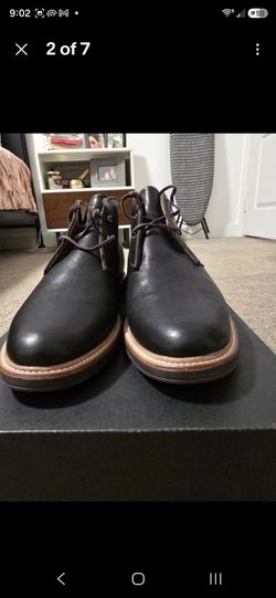 UGG Black Leather Chukka Lace Up Boots Size 9
