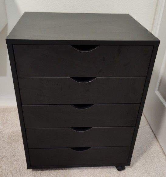 5 Drawer File Cabinet black