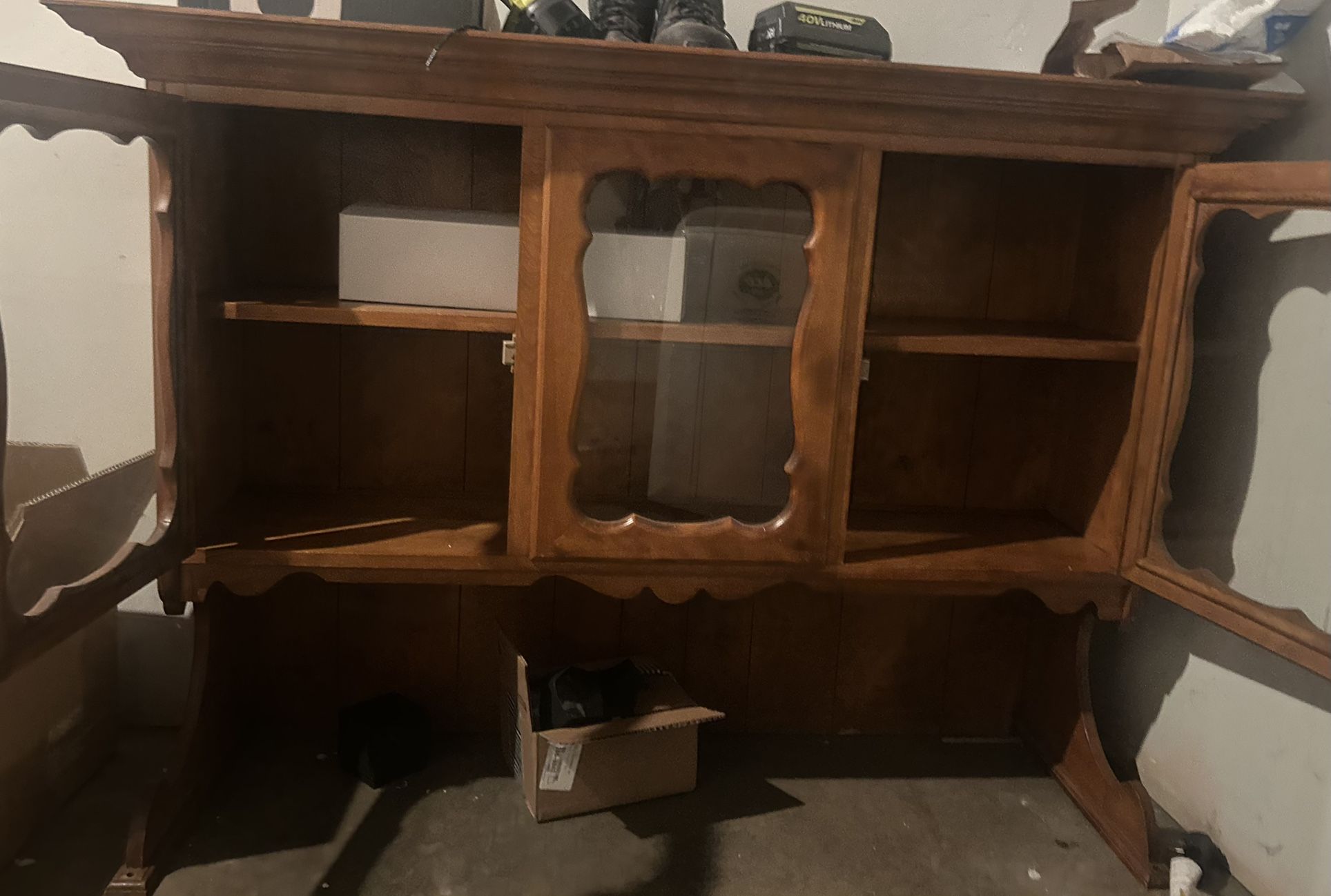 Reasonable Offers Only***Solid Wood China Cabinet Hutch Top