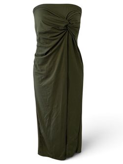 Green strapless dress size S