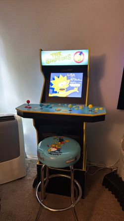 Simpson’s Arcade Game w/ Stool
