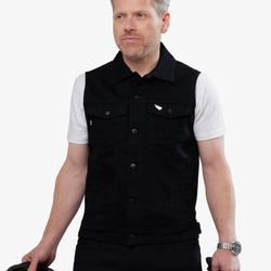SA1NT Moto Denim Vest XXL