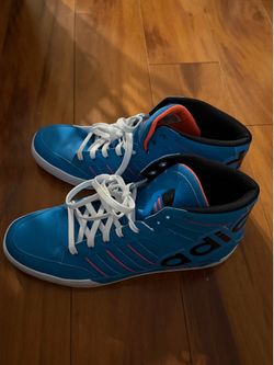 Adidas turquoise high tops