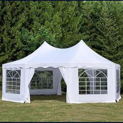 QUICTENT 20' X 14.5' OCTAGONAL PARTY TENT-WHITE