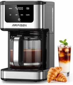 Airmsen Drip Coffee Maker with Glass Carafe