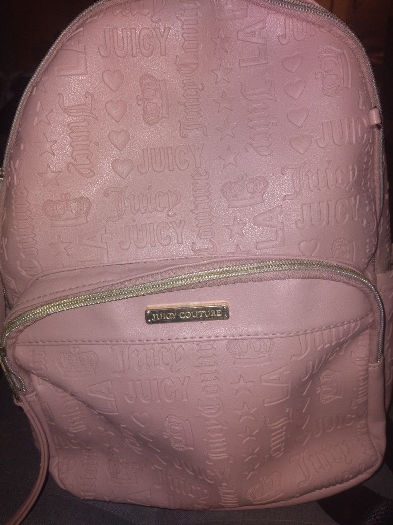 Juicy Couture Full Size Pink Leather Backpack
