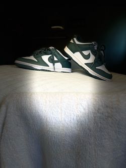 Nike Dunk Low Green and White Sneakers