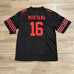 San Francisco 49ers Joe Montana Black Stitched Jersey , S To 6xl 
