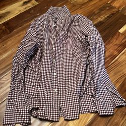 Men’s old navy red and white gingham button up shirt. Size xxl