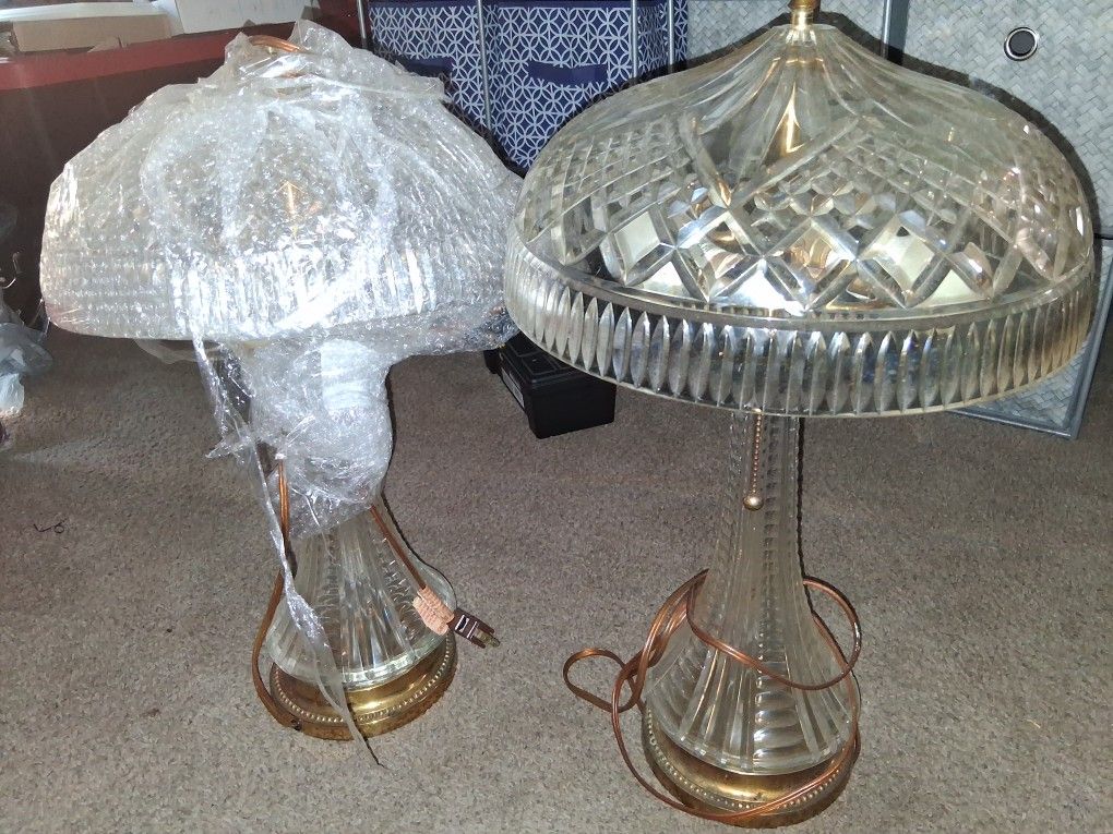 3 Waterford Crystal Lamps Berkshire Edition 