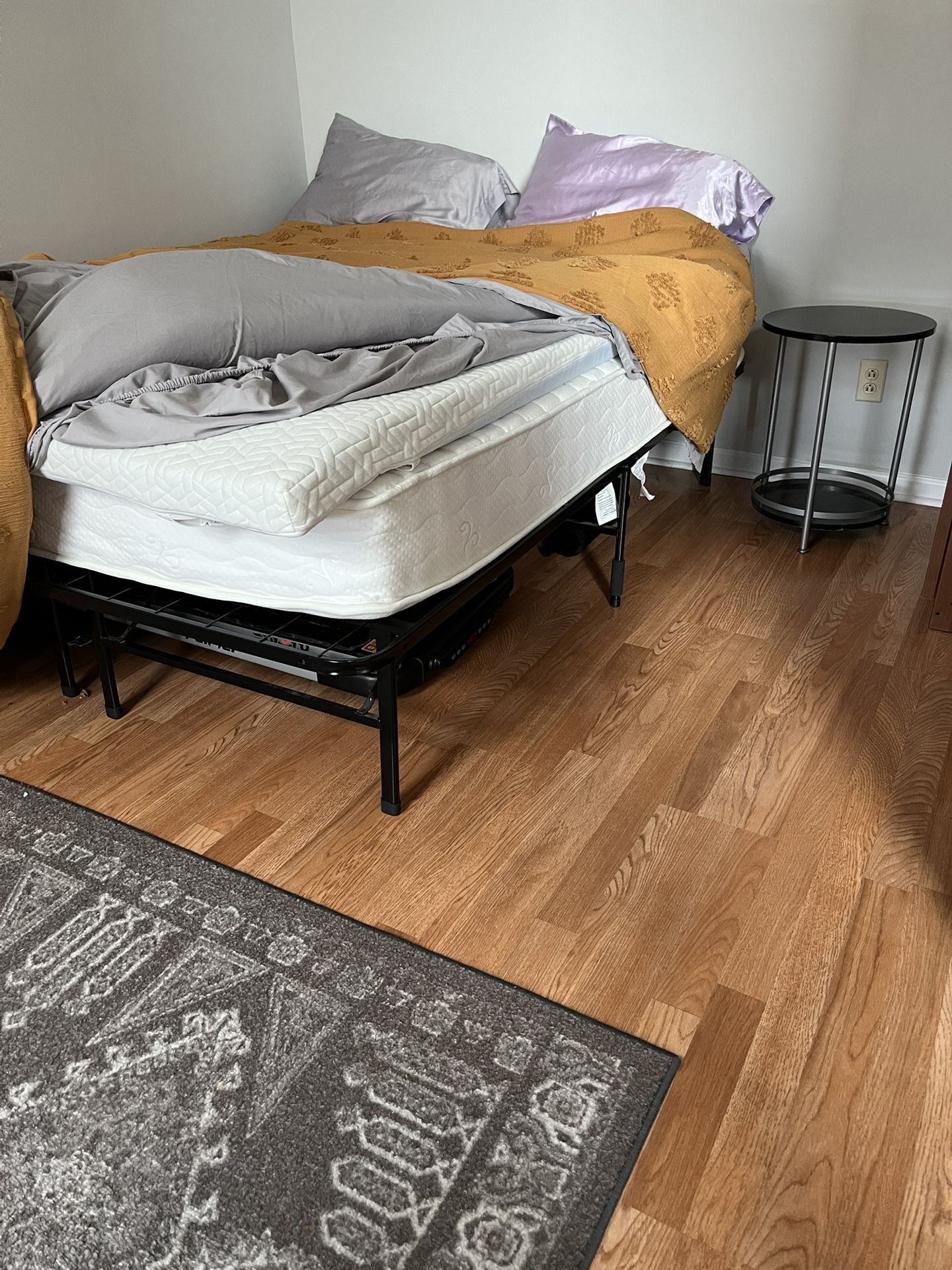 Queen Bed With Mattress Topper And Frame