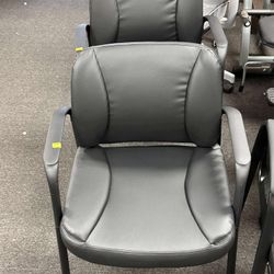 Office Reception Chairs Waiting Room Guest Chairs with Armrest Set of 2 (Black)