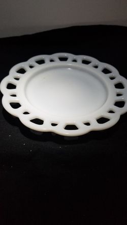 Milk glass dessert plates