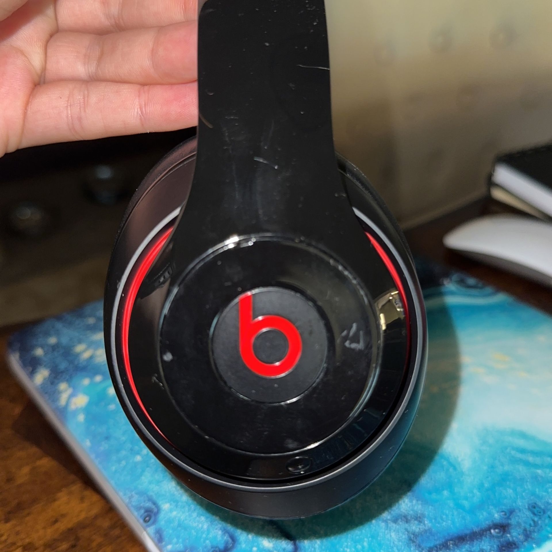 Black Beats With Red On Logo Outside