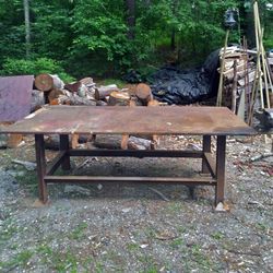 ALL STEEL custom 7.5' x 4' workbench