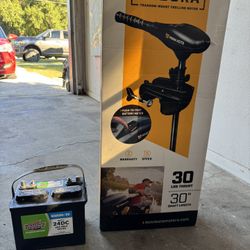 Trolling Motor And Marine battery 