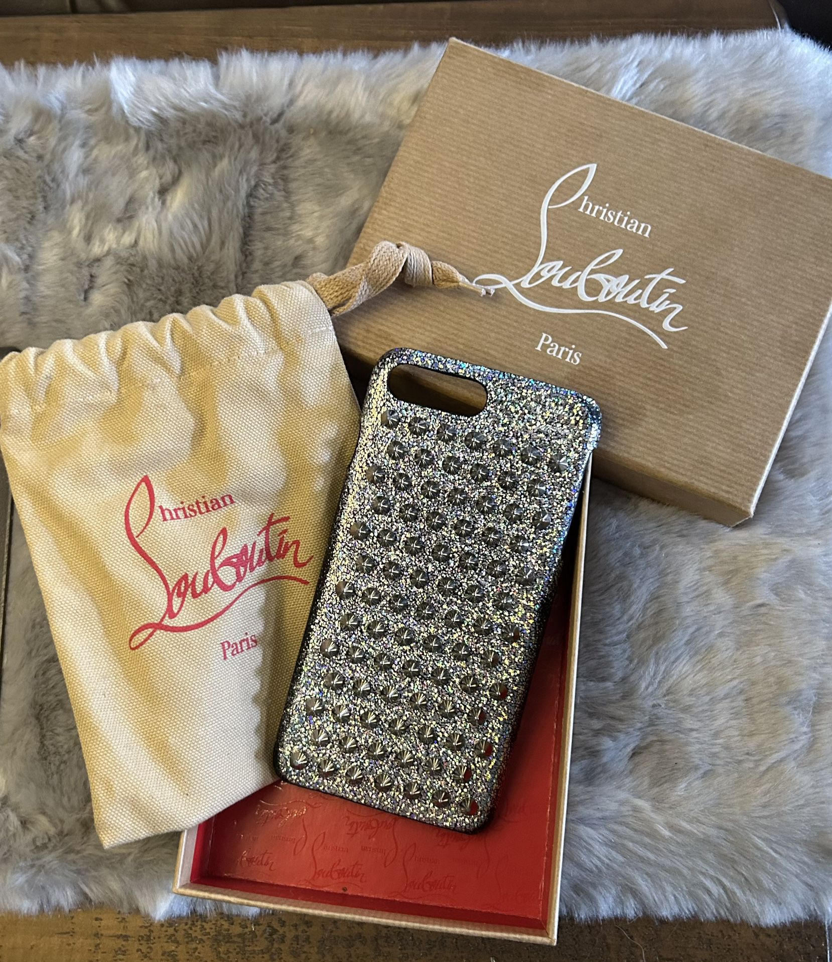 Christian Louboutin iPhone 8 Plus Silver Studded Phone for Sale Los Angeles, CA - OfferUp