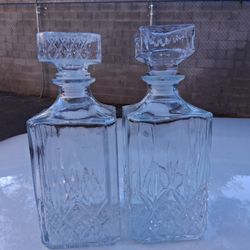 Refillable liquor bottles $15 each or $25 for both rainbow/charleston cash only read description