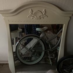 white vintage mirror