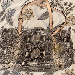 Michael Kors Jet Set Travel Snake-Embossed Leather Tote