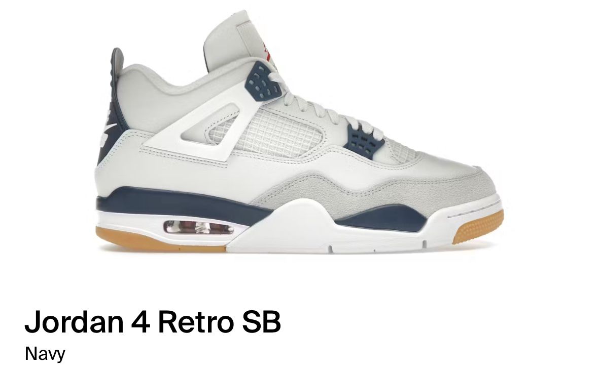 Nike SB Jordan 4 Navy Brand New Size 12 $330