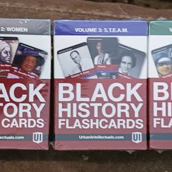 Black History Flashcards Volumes 1–5 Urban Intellectuals Sealed Set Education