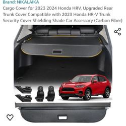 Cargo Cover for 2023 2024 Honda HRV, Upgraded Rear Trunk Cover Compatible with 2023 Honda HR-V Trunk Security Cover Shielding Shade Car Accessory (Car