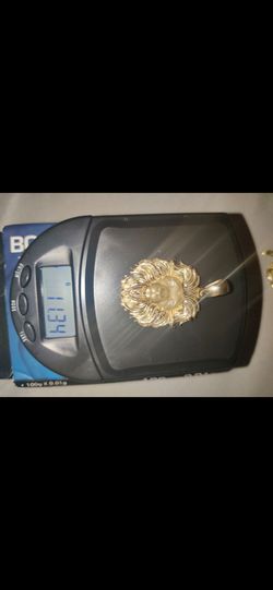 14k lion pendant