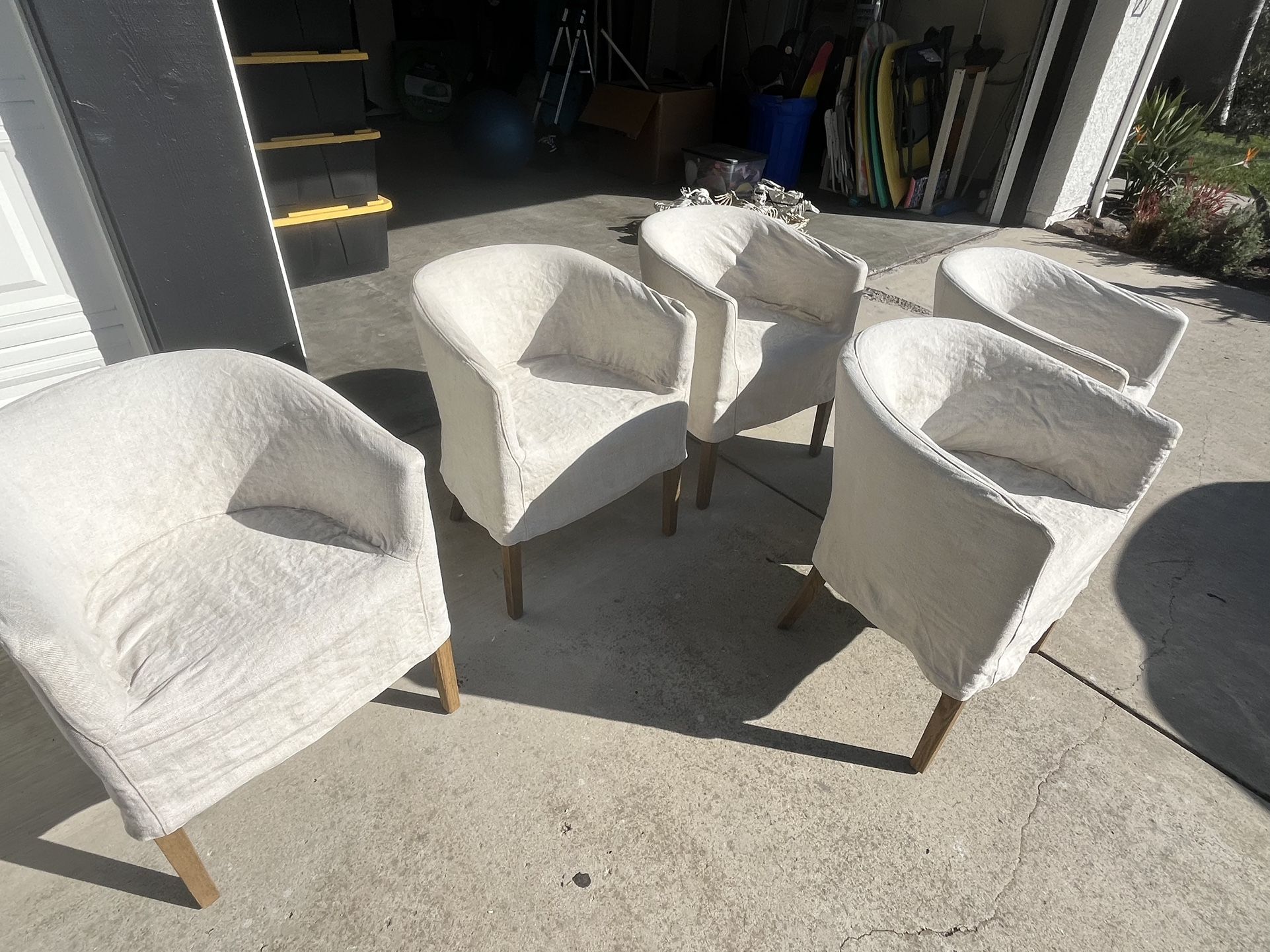 Set Of 6 Used Restoration Hardware Dining Room Chairs for Sale in San