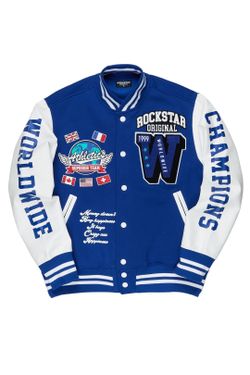 Rockstar Original Blue Varsity Jacket Size Small Men
