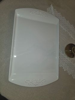 Rectangle ceramic server plate