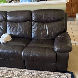 Leather Couch With Recliners