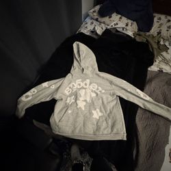 Sp5der hoodie Grey