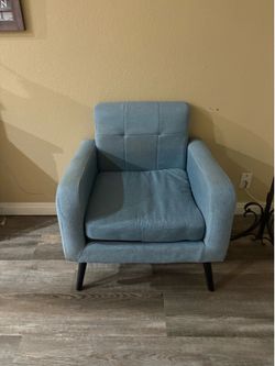 Blue chair fabric
