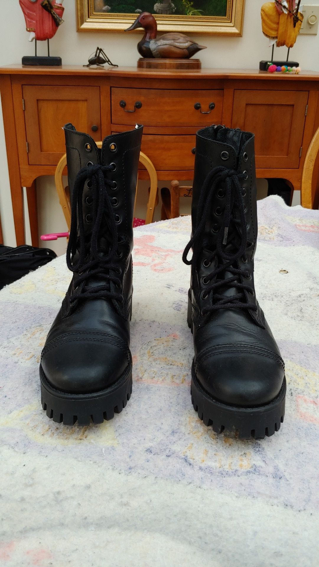 Steve Madden Olly Combat Boots$25