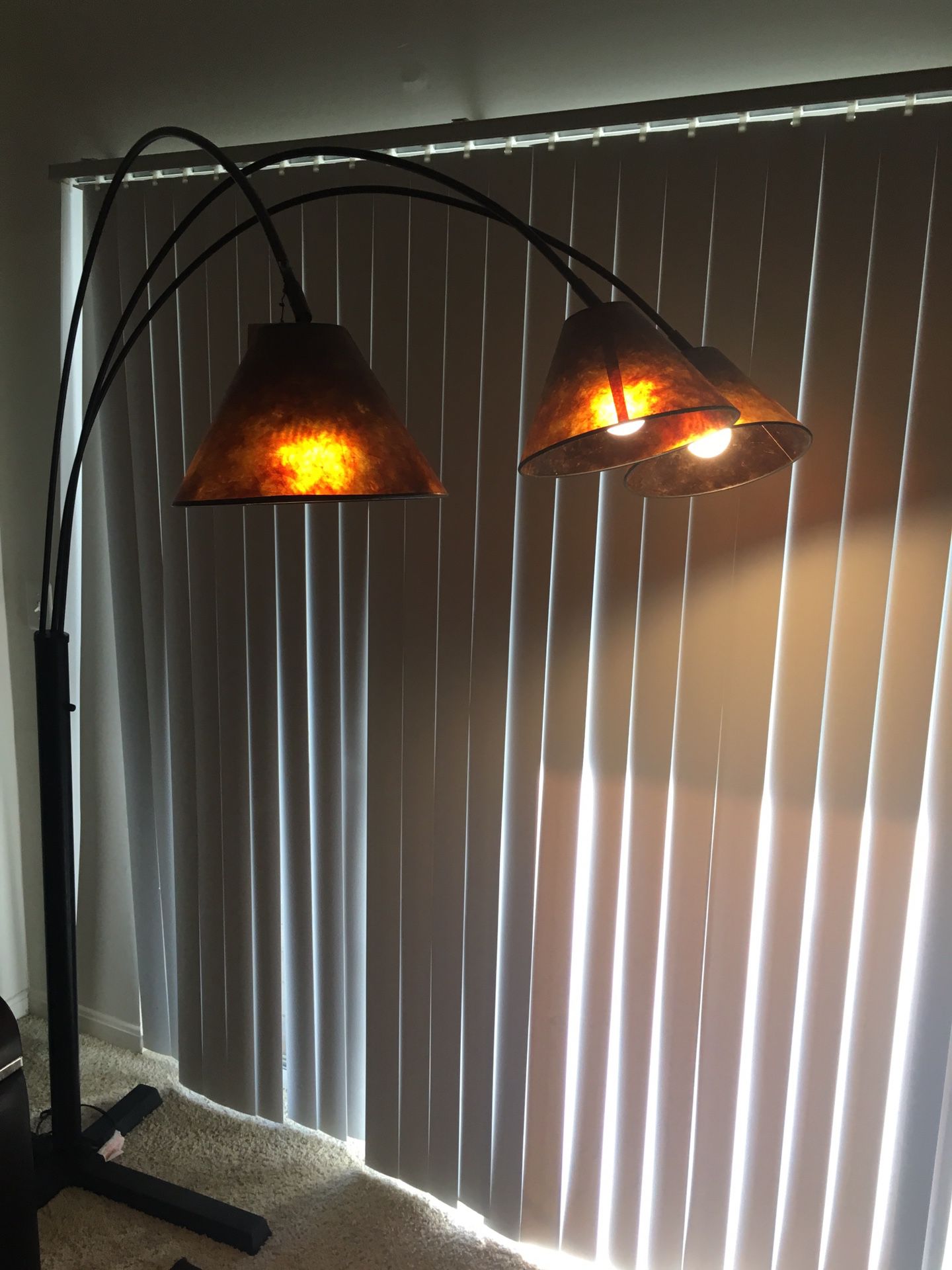 Three light floor lamp