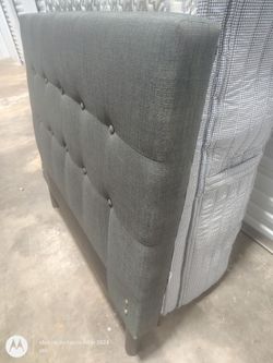 Twin Quilted Pillowtop Mattress by Serta + Standalone Velvet Headboard (Delivery Option)