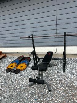Gym Squat Rack Bench Barbell Weight
