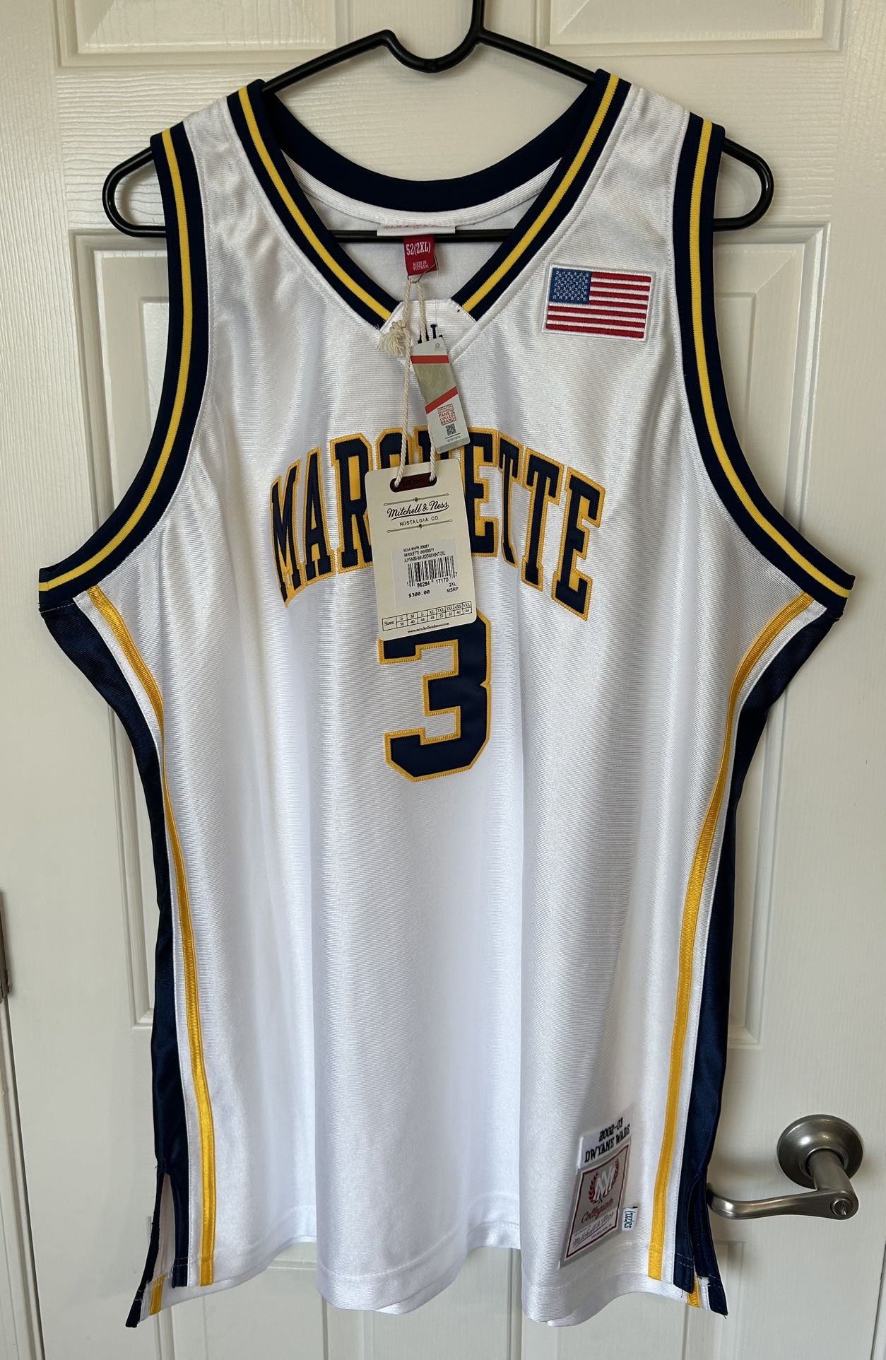  MITCHELL & NESS 100% AUTHENTIC 2003 MARQUETTE DWAYNE WADE JERSEY!