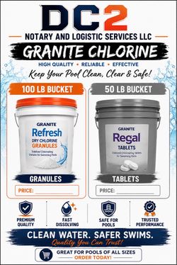 Re-Fresh Dry Chlorinating Granules/Regal 3” Chlorinated Tablets