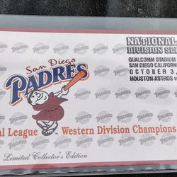 San Diego Padres Baseball NL Championship Series Event Cover Oct 11,1998