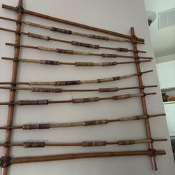 Large Handmade Wooden Wall Art – 60” Statement Piece – Boho/Natural Decor