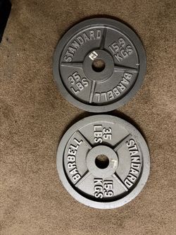 35LB Pair Barbell Standard weight plate sets