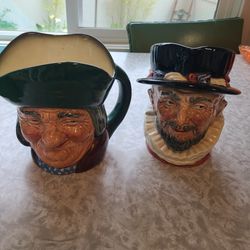 Vtg Large Royal Doulton Jug Mugs 