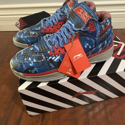 Li Ning Way of Wade 2 NEW Veterans Bleu Camo Size 12 Miami Heat Dwyane WADE jordan lebron