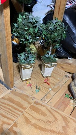 2VASES WITH GREENERY CUSTOM MADE! PRICE FOR BOTH!