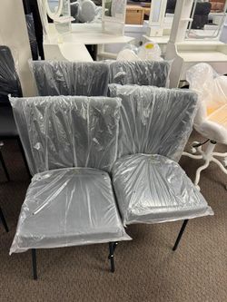Set of 4 Modern Velvet Dining Chairs - Like New - $149