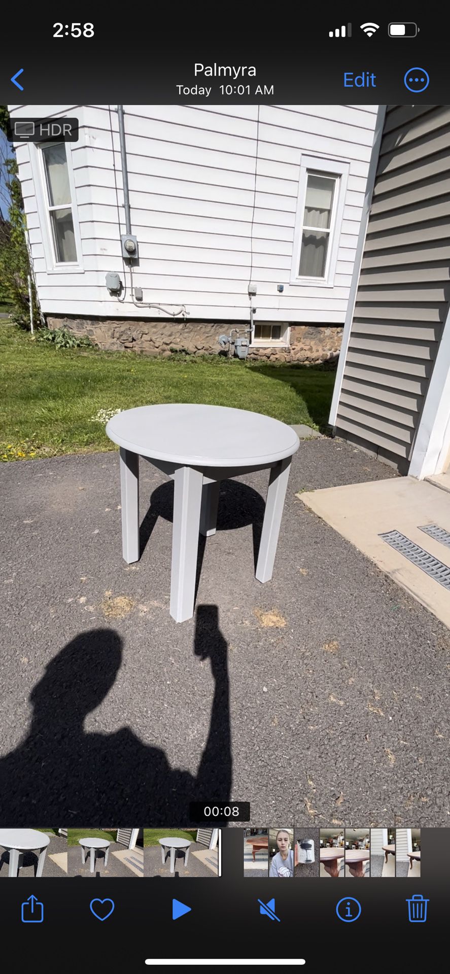 Grey End Table 